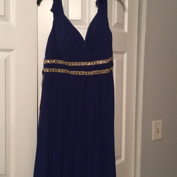 Grecian blue gown - Picture 2 of 5